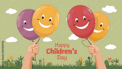 childrens day, Happy Children’s Day, Poster, Children’s Day, Happy childrens day, Vector Illustration Art. Children’s Day Poster, childrens day Banner, Poster, Banner, Story. 
 photo