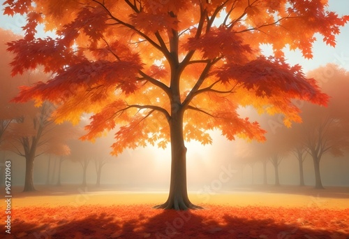 An isolated tree on white and different colour background