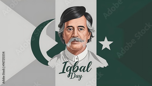  Iqbal Day, Poster, Banner,  Iqbal Day Poster, Social Media Poster
 photo