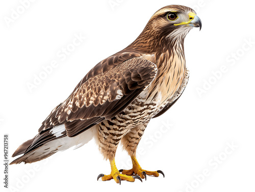 a bird standing on a white background