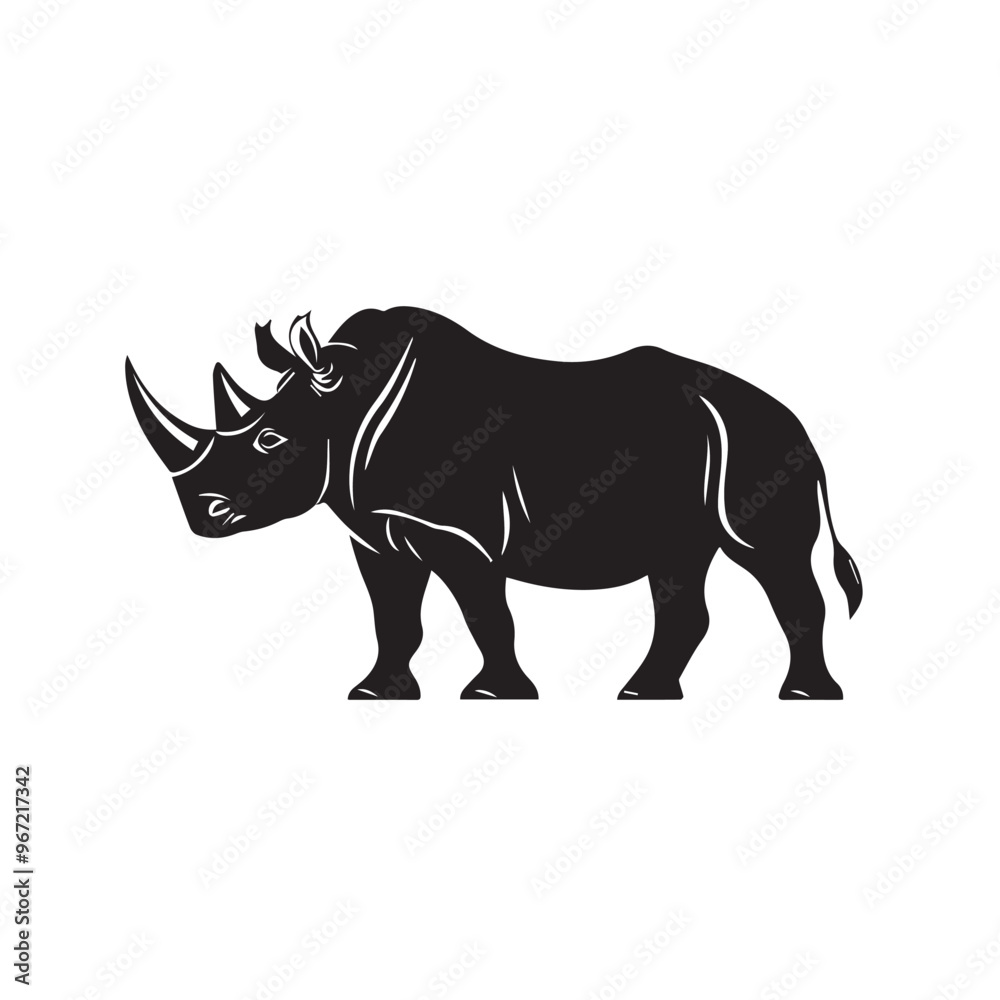 Rhinoceros in cartoon, doodle style . Image for t-shirt, web, mobile apps and ui. Isolated 2d vector illustration in logo, icon, sketch style, Eps 10, black and white. AI Generative Rhinoceros in cartoon, doodle style . Image for t-shirt, web, mobile apps and ui. Isolated 2d vector illustration in logo, icon, sketch style, Eps 10, black and white. AI Generative