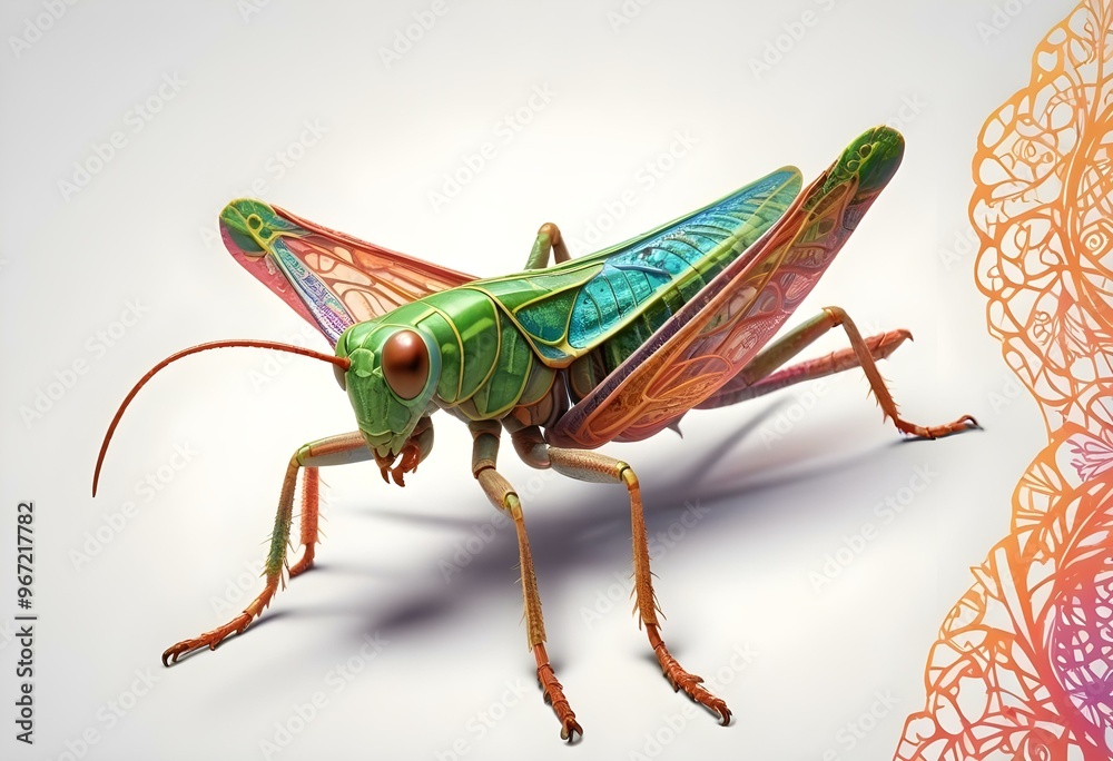 Giant Shield mantis closeup with self defense position on white background Shield mantis closeup Giant Shield mantis closeup with self defense position on white background Shield mantis closeup