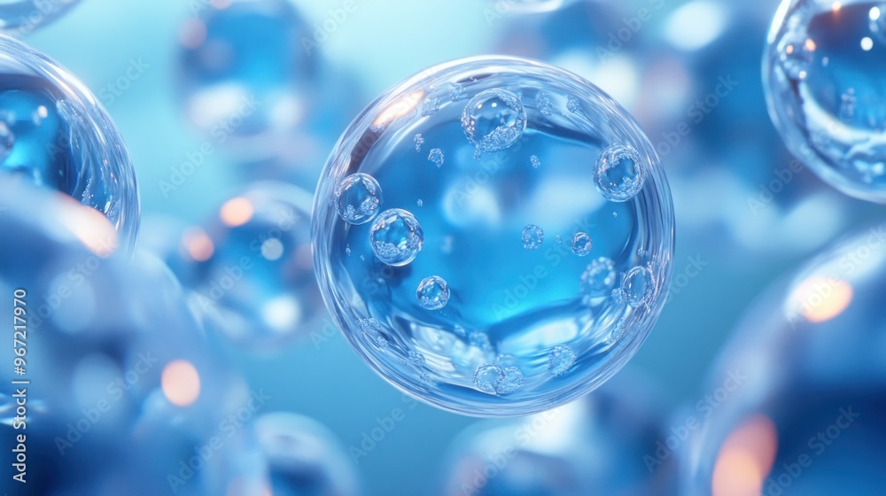 Blue Water Drops Abstract Background Blue Water Drops Abstract Background