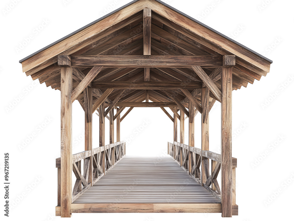 a wooden structure with a roof a wooden structure with a roof
