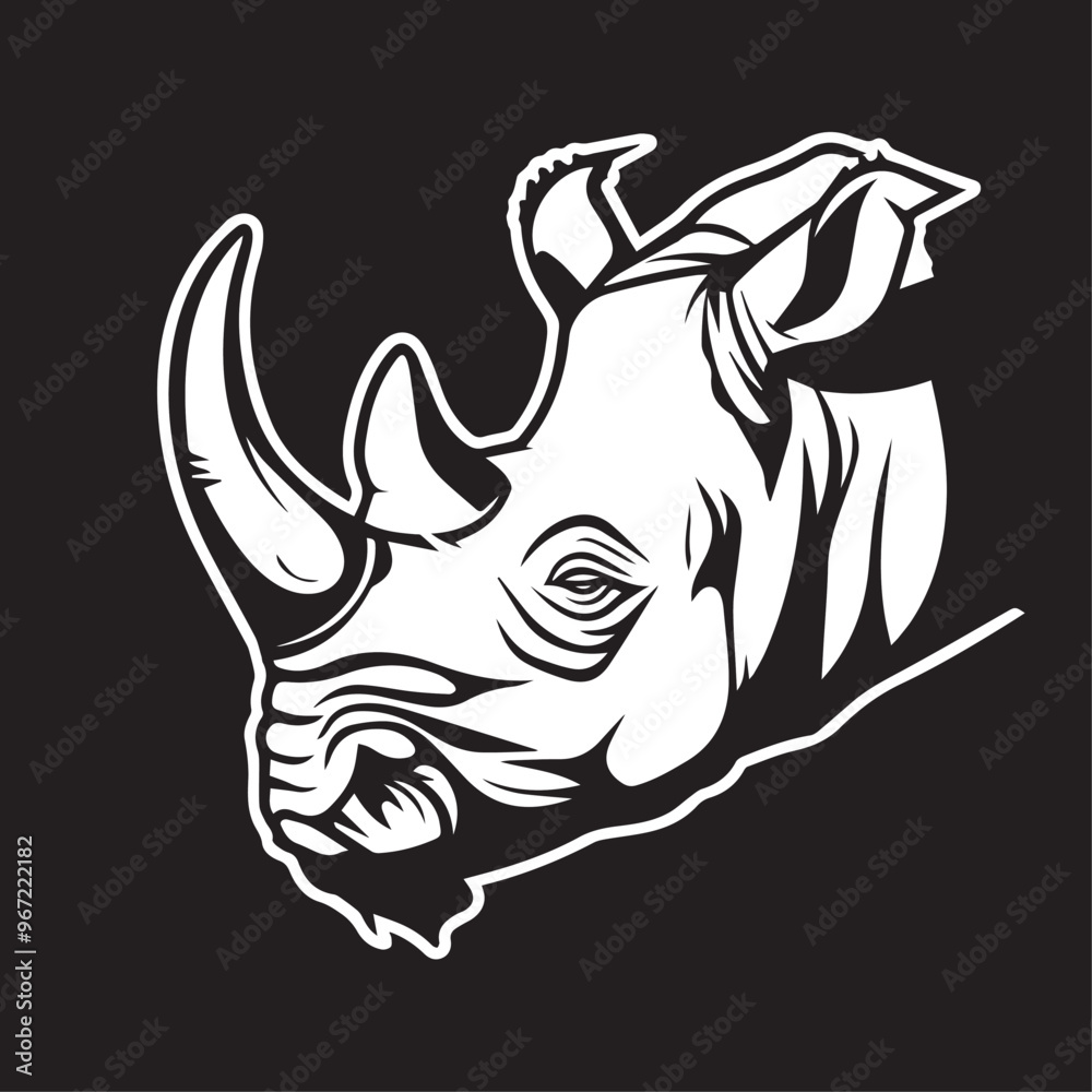 Rhinoceros in cartoon, doodle style . Image for t-shirt, web, mobile apps and ui. Isolated 2d vector illustration in logo, icon, sketch style, Eps 10, black and white. AI Generative Rhinoceros in cartoon, doodle style . Image for t-shirt, web, mobile apps and ui. Isolated 2d vector illustration in logo, icon, sketch style, Eps 10, black and white. AI Generative