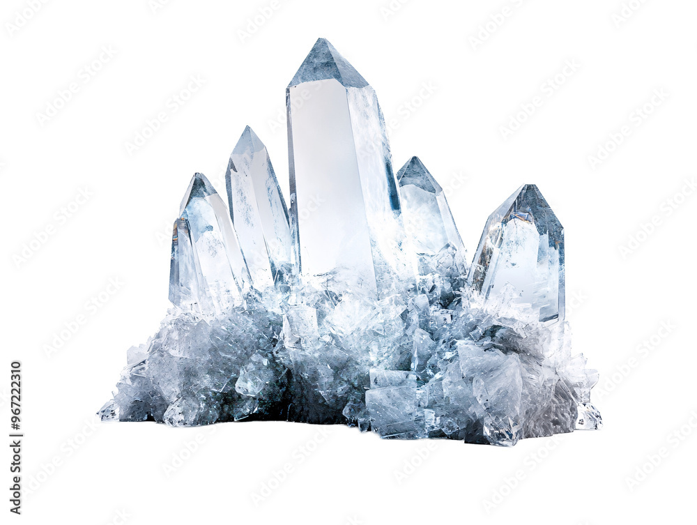 a crystal cluster of crystals