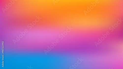 Vibrant and exotic gradient background with a blend of orange, pink, and blue. Perfect for travel or summer designs.