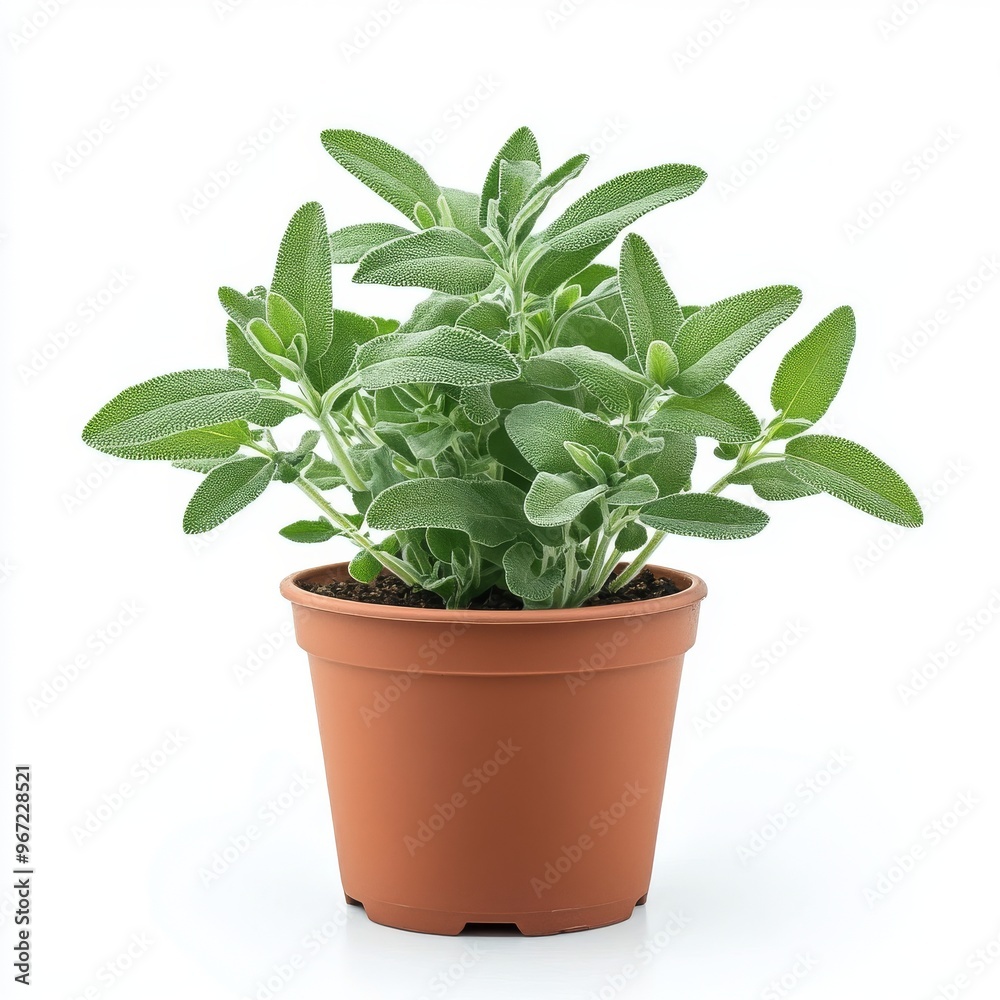 a potted sage plant
