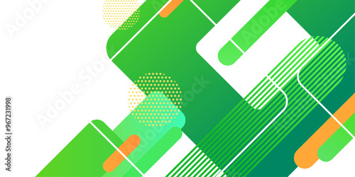 斜めの線と四角と丸で組み合わせた抽象的な背景素材