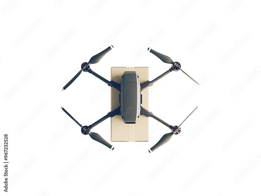a drone with propellers on a box a drone with propellers on a box