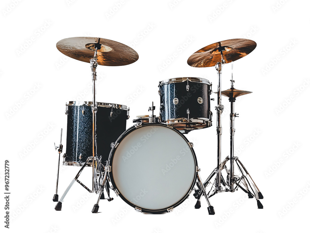 a drum set with cymbals a drum set with cymbals