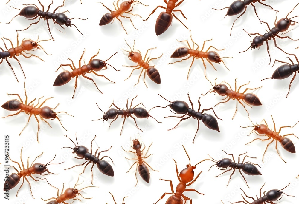 ant on a white background ant on a white background