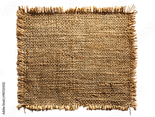 a piece of burlap with fringe photo