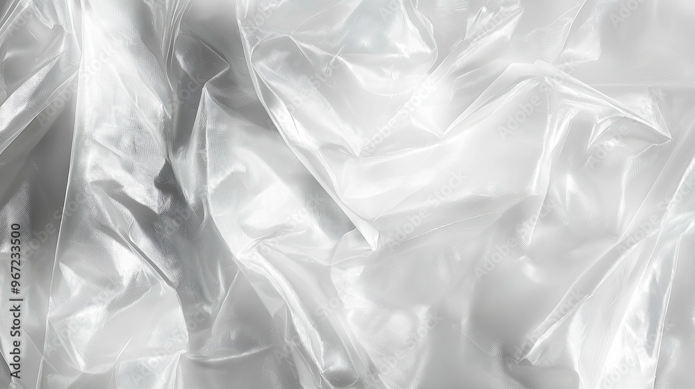 Abstract Crumpled Transparent Plastic Overlay Texture Wrinkled Background Abstract Crumpled Transparent Plastic Overlay Texture Wrinkled Background