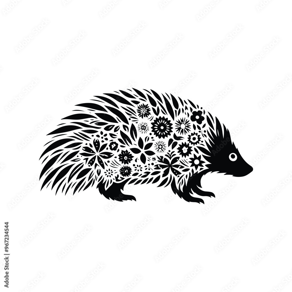 porcupine made by simple botanical drawing, black and white animal illustration black and white animal illustration porcupine made by simple botanical drawing, black and white animal illustration black and white animal illustration