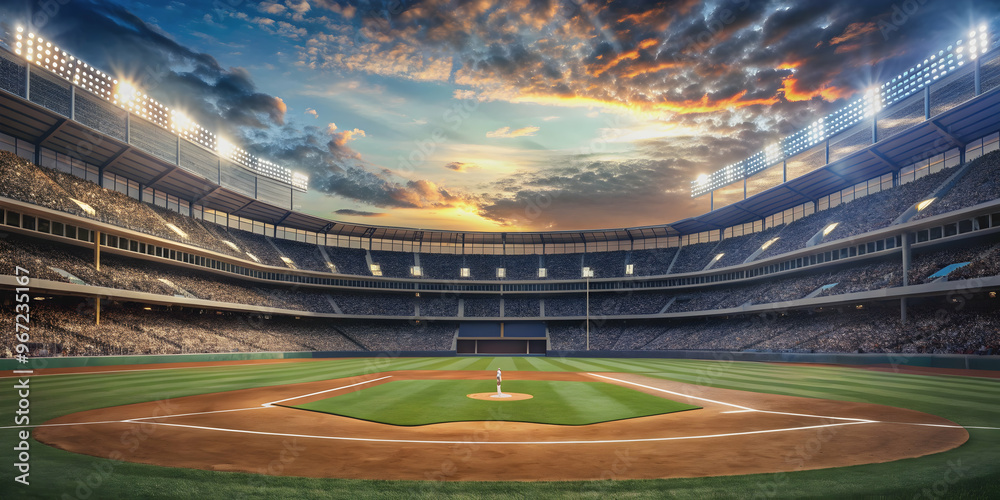 Baseball field in outdoor stadium with copy space, Baseball, field, outdoor, stadium, grass, sport, game, diamond Baseball field in outdoor stadium with copy space, Baseball, field, outdoor, stadium, grass, sport, game, diamond