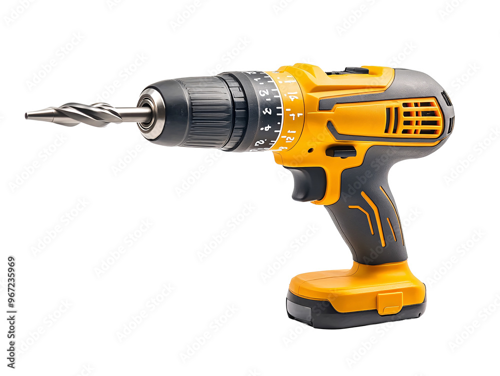 a yellow and black drill a yellow and black drill