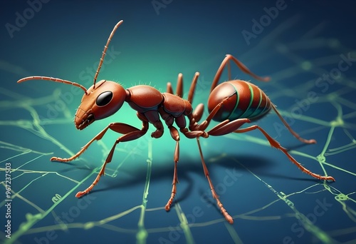 ant on a Coloured background