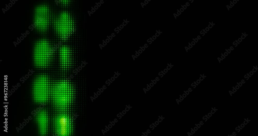 RGB LCD LED pixels, Binary Code Data Transfer, macro view RGB LCD LED pixels, Binary Code Data Transfer, macro view