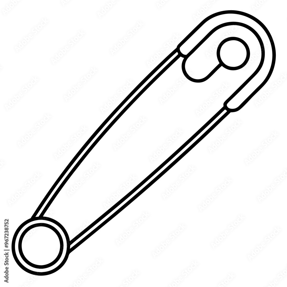 safety pin outline coloring book page line art illustration digital drawing safety pin outline coloring book page line art illustration digital drawing