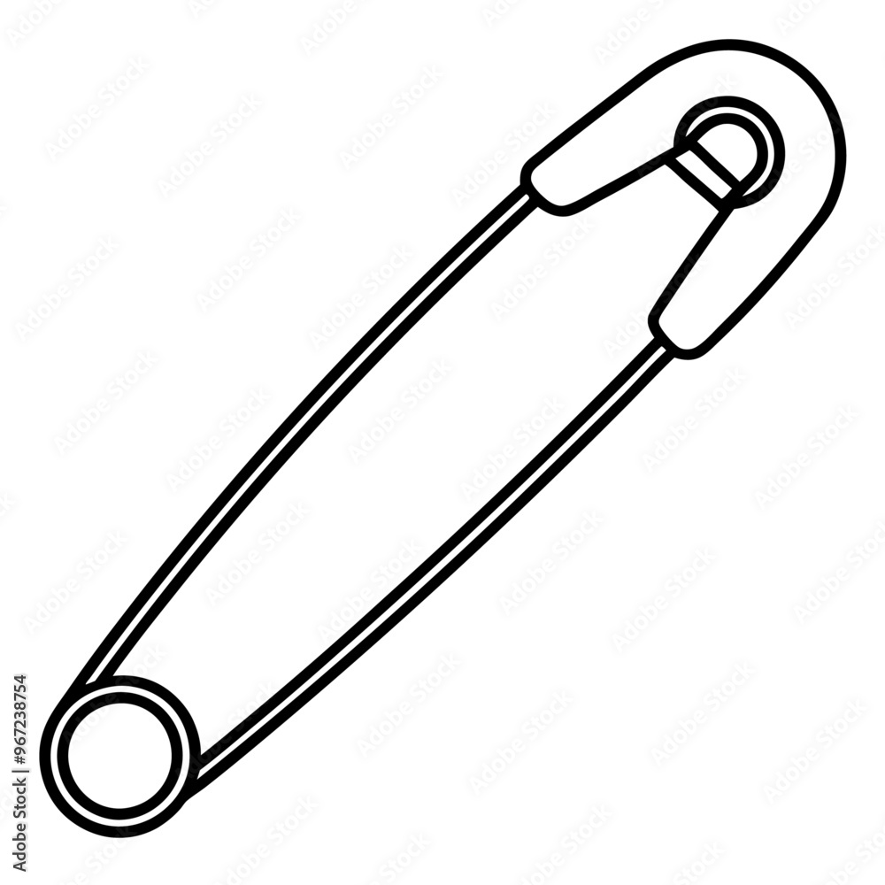 safety pin outline coloring book page line art illustration digital drawing safety pin outline coloring book page line art illustration digital drawing