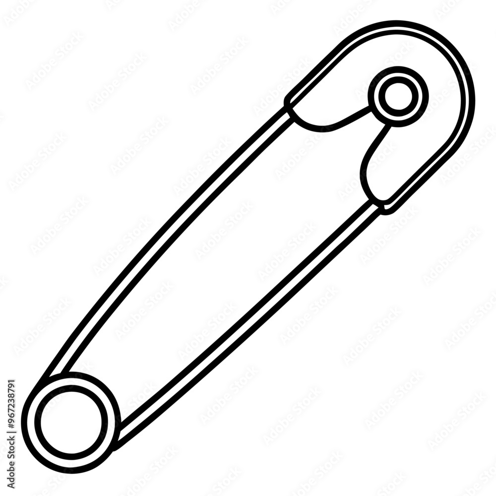 safety pin outline coloring book page line art illustration digital drawing safety pin outline coloring book page line art illustration digital drawing