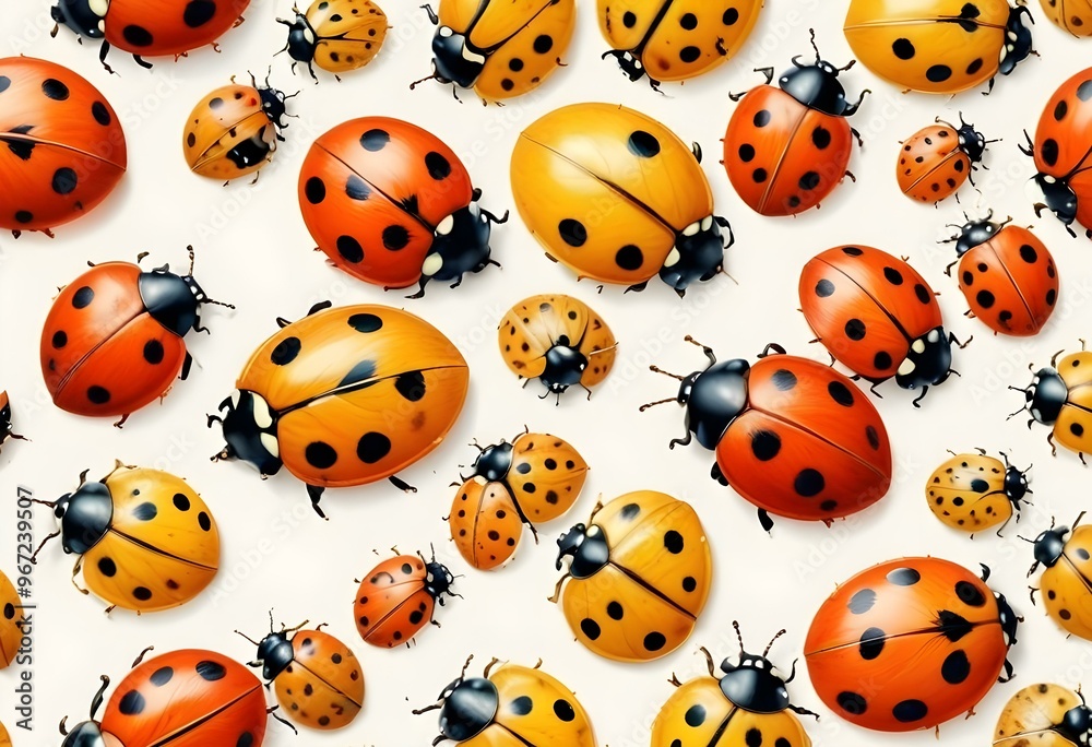 Ladybugs with red and black spots Ladybugs with red and black spots