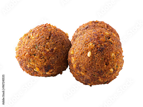 a group of round brown balls