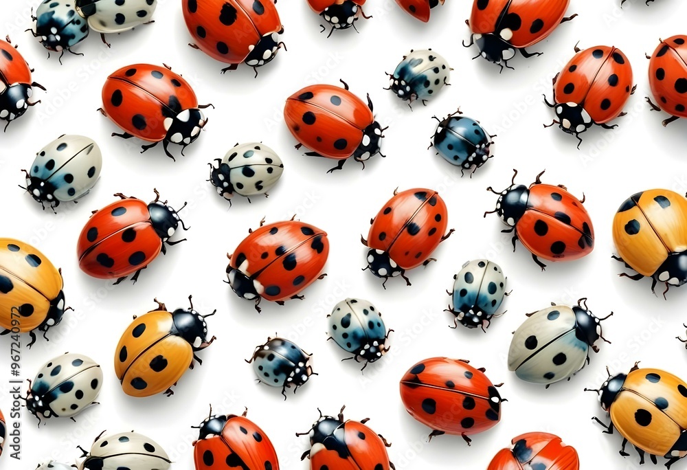 Ladybugs with red and black spots Ladybugs with red and black spots