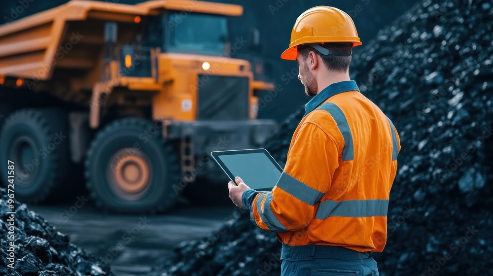 Construction Worker Using Tablet Construction Worker Using Tablet