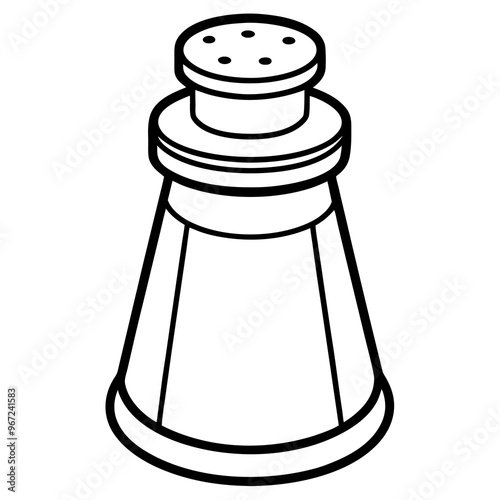 salt shaker outline coloring book page line art illustration digital drawing