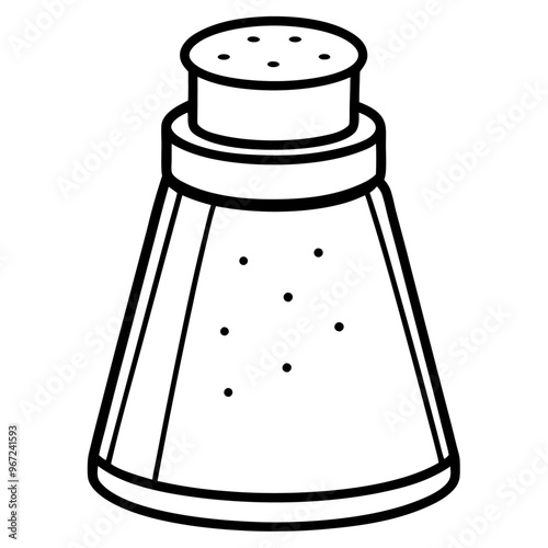 salt shaker outline coloring book page line art illustration digital drawing