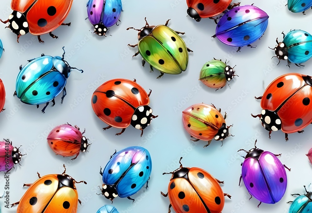Ladybugs with red and black spots Ladybugs with red and black spots