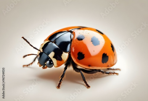 Ladybugs with red and black spots