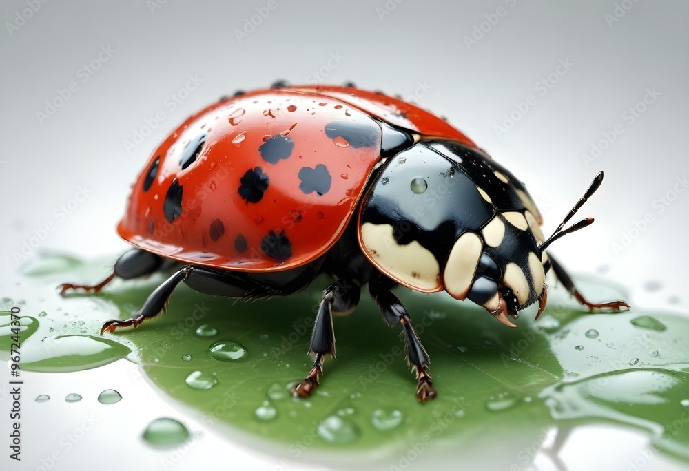 Ladybugs with red and black spots