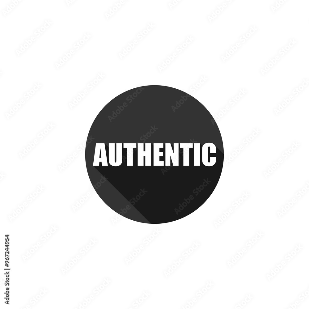 Authentic icon isolated on transparent background Authentic icon isolated on transparent background