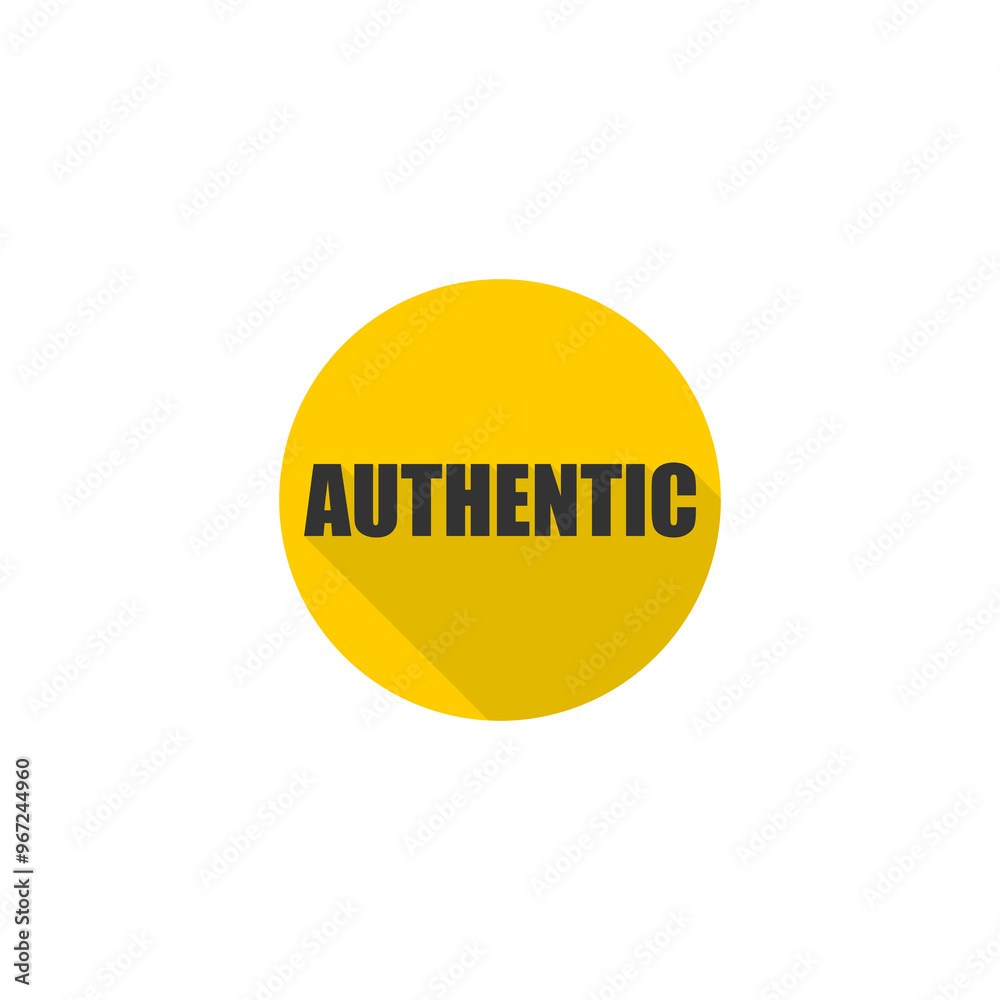 Authentic icon isolated on transparent background Authentic icon isolated on transparent background