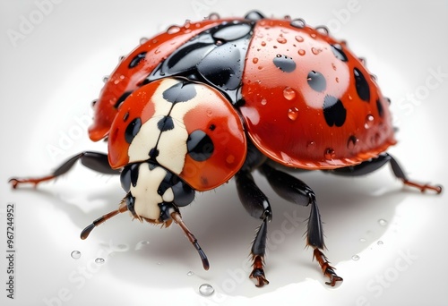 Ladybugs with red and black spots