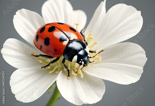 Ladybugs with red and black spots