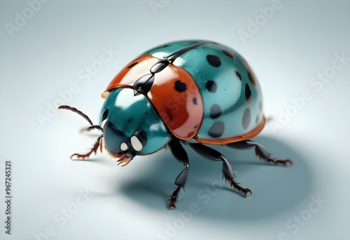 Ladybugs with red and black spots