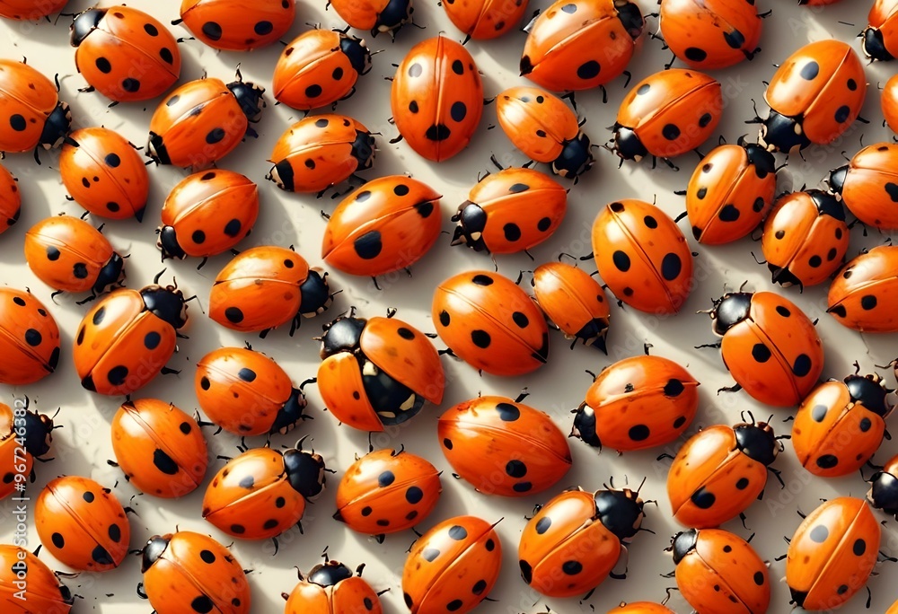 Ladybugs with red and black spots Ladybugs with red and black spots