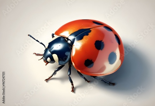 Ladybugs with red and black spots