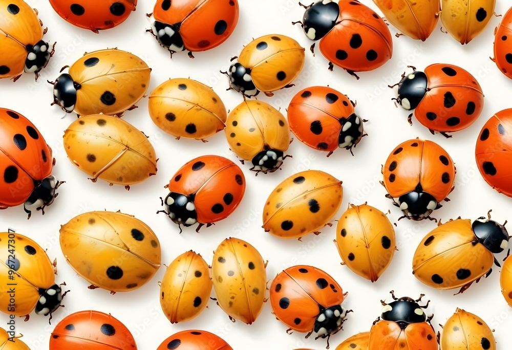 Ladybugs with red and black spots Ladybugs with red and black spots