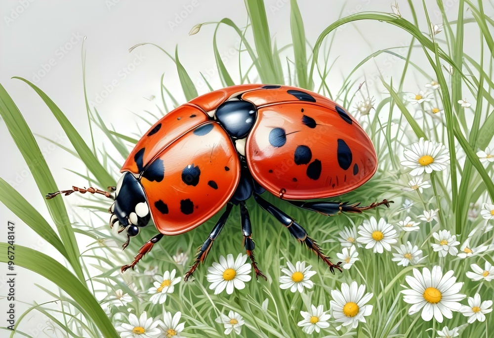 Ladybugs with red and black spots Ladybugs with red and black spots