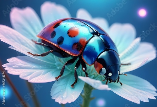 Ladybugs with red and black spots