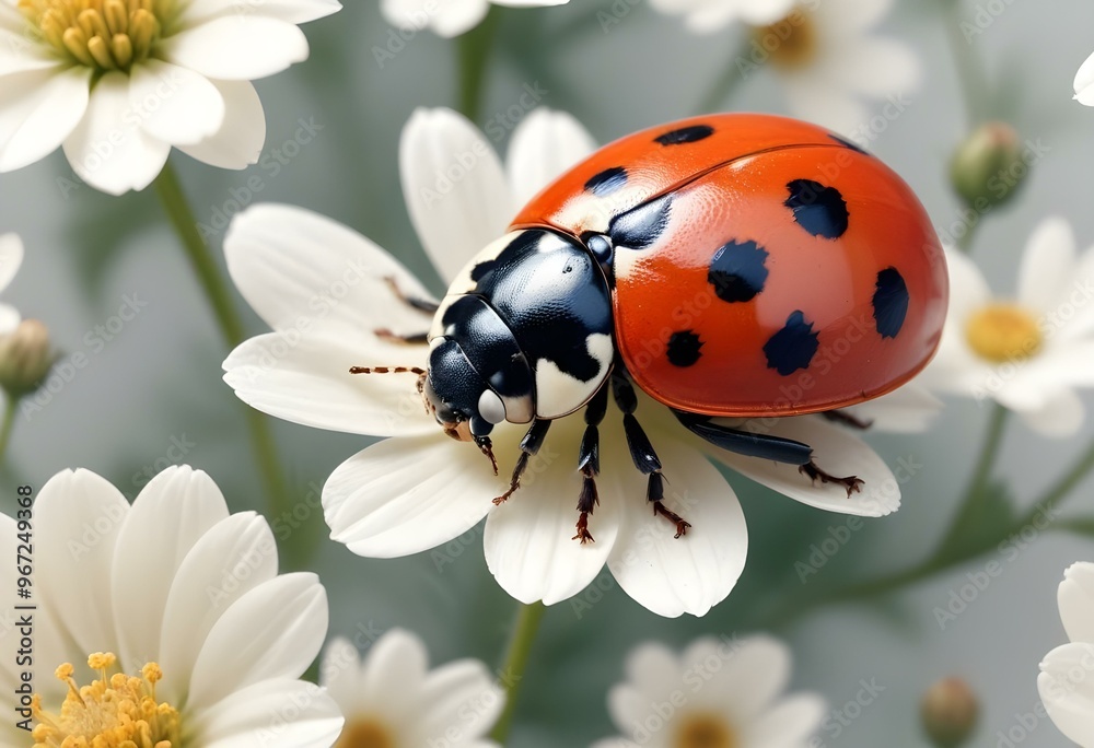 Ladybugs with red and black spots Ladybugs with red and black spots