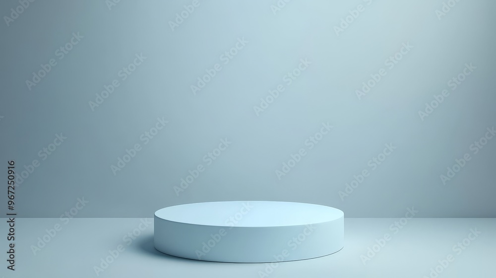 light blue round podium in the center light blue round podium in the center