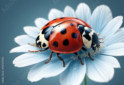 Ladybugs with red and black spots