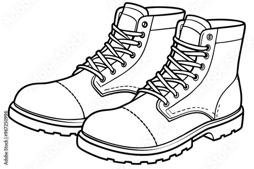 boots icon line art vector,  boots illustration