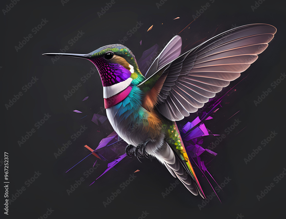 Fototapeta premium fliegender Kolibri